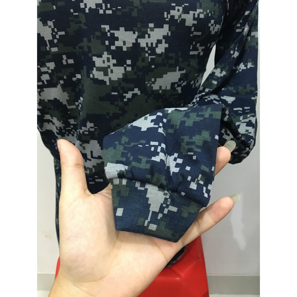 Kaos Tembak Loreng - Kaos Lengan Panjang Loreng - Kaos Panjang - Kaos Loreng Navy