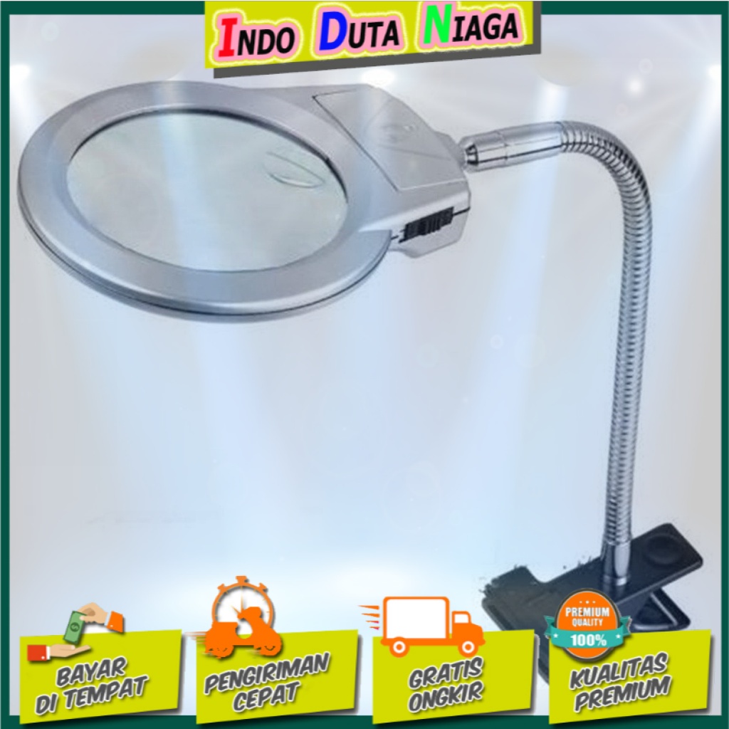 GoodLand Lampu Meja Portable dengan Kaca Pembesar - MG15122-2B