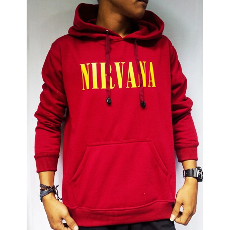 (Bisa COD) Kualitas Terbaik Hoodie Pria Dan Wanita Sweater Hoodir Sablonan NIRVANA