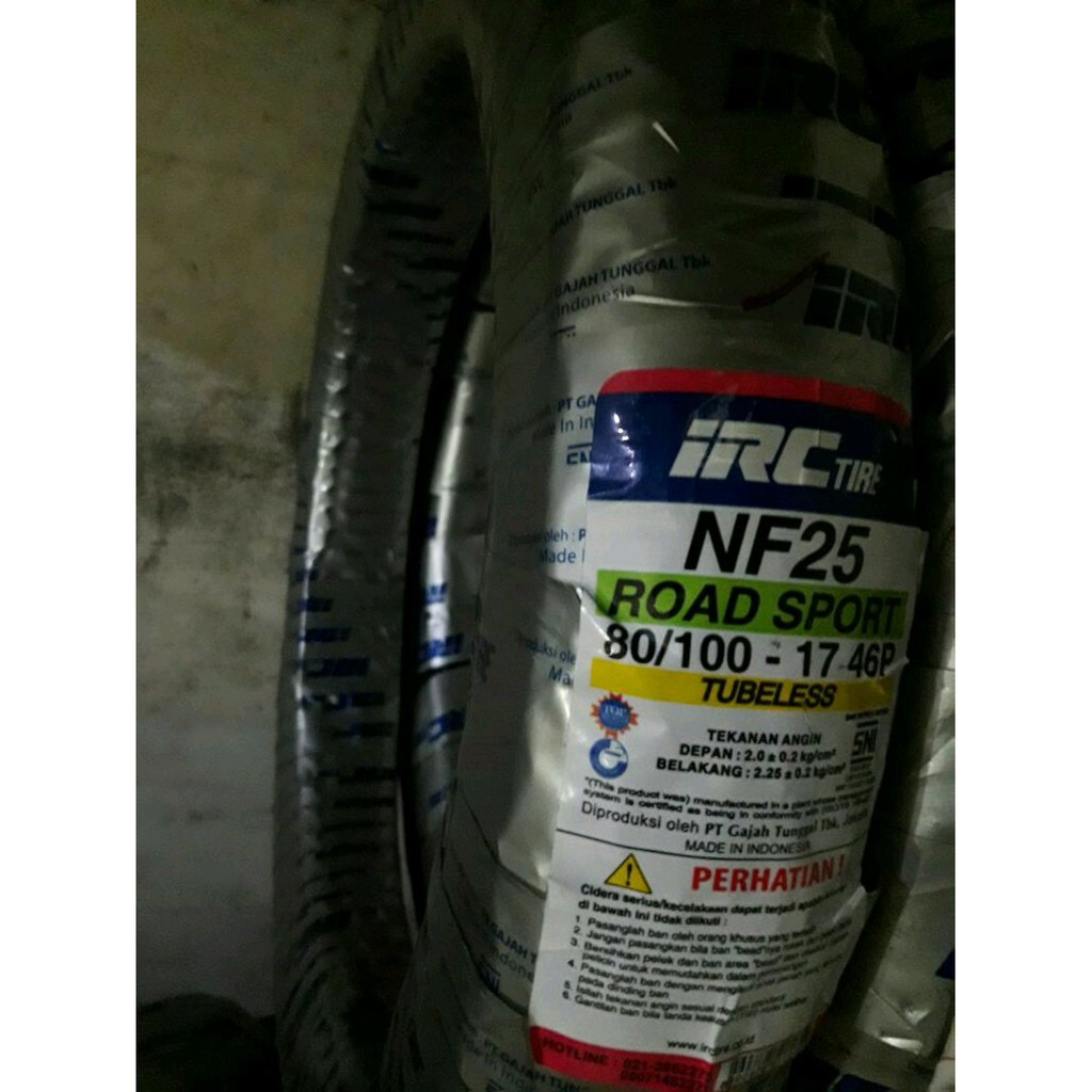 Ban IRC Tubeless 80 100-17