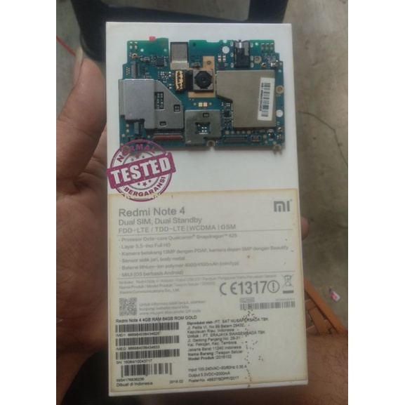 Mesin Xiaomi Note 4/4x Mido 4/64 Snapdragon 625 with box No Pola No Akun