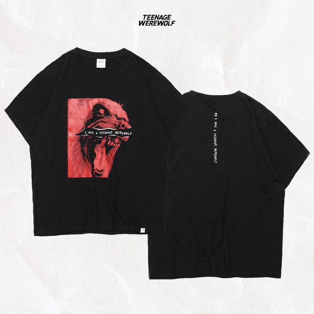 Teenage Werewolf Tshirt Scream Black