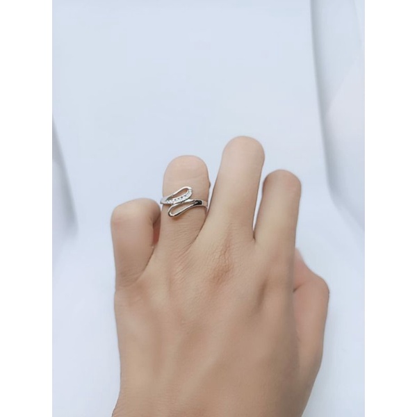 cincin zigzag corr full mp silver925 perak lapis mas