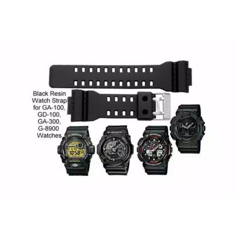 TALI JAM TANGAN CASIO G SHOCK GA-300 / GA300 / GA 300 HITAM DOFF