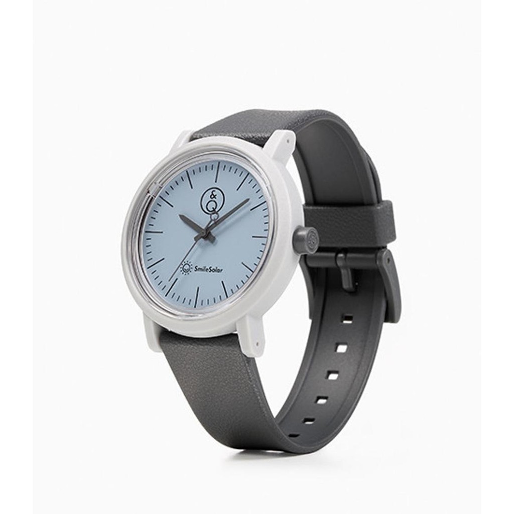 Q Q QnQ QQ Smile Solar Jam Tangan Analog Karet RP12J006Y Original Termurah