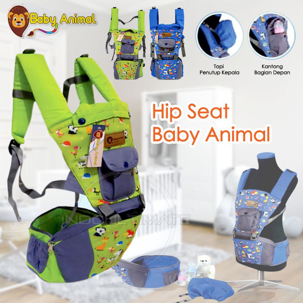 Gendongan Hipseat Bayi + Topi Pelindung Kepala BABY ANIMAL  BY-471 Gendongan Depan Anak