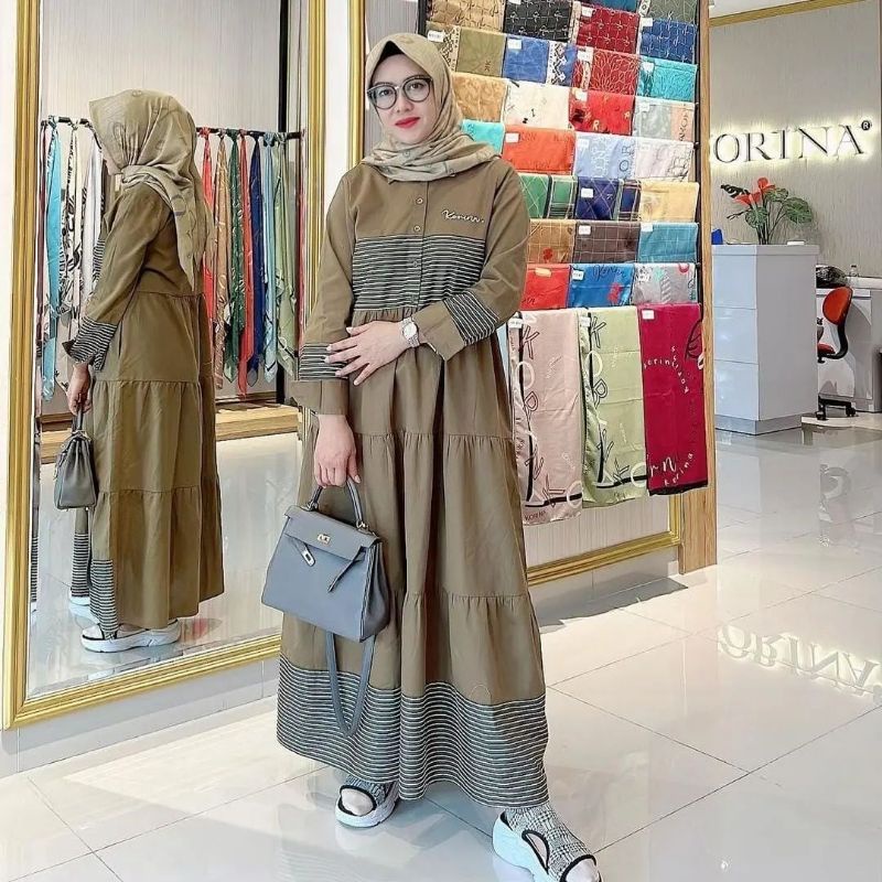 READY NEW KORINA Karenina midi dress