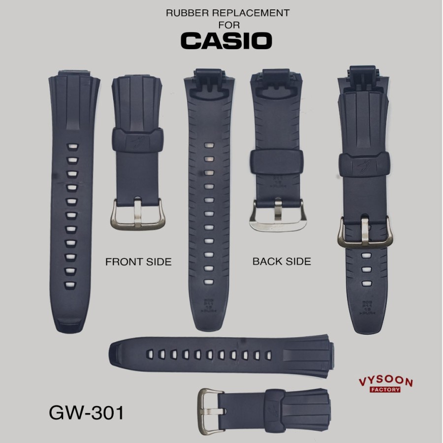 Strap Tali Karet Rubber Casio Original Pengganti GW-301 GW301 GW 301