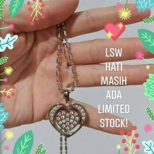 LSW hati pendant MCI 1pc (gabungan 1 paket isi 3)