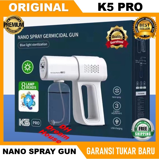 K5 Nano Spray Gun Disinfektan Rechargeable 380ML