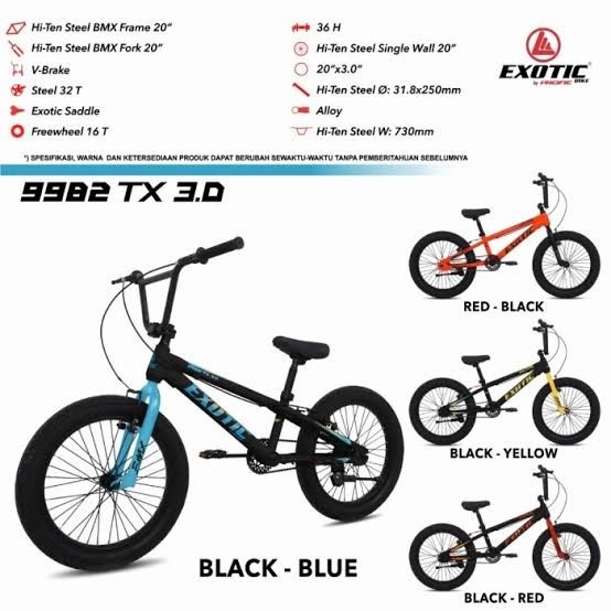 Sepeda Bmx 20 Pasific exotic 9982 Tx 3.0