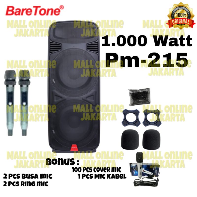 Speaker Aktif Baretone 15 inch Pm215 Double Portable Pm 215 doble