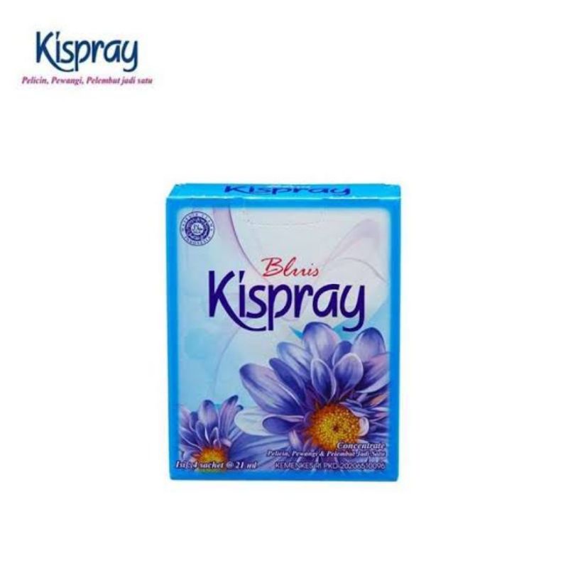 Kispray Bluis-Biru Pelicin, Pewangi & Pelembut Konsentrat Sachet 7ml