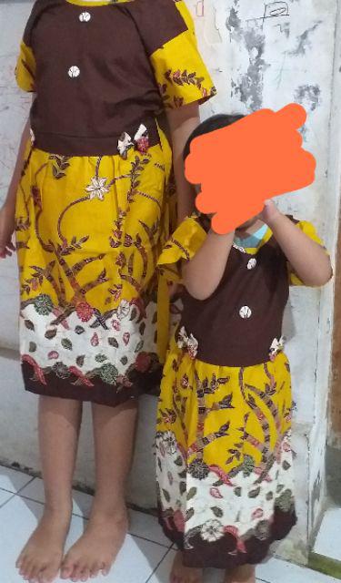 Qnunbatik Dress/terusan Batik Anak Perempuan Naura Madura