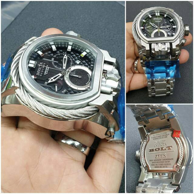 Jam tangan pria INVICTA BOLT ZEUS 2TIME GRADE PREMIUM AAA+