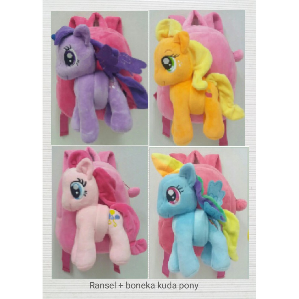 tas ransel + boneka kuda pony my ransel Anak sekolah paud kado uitah baby