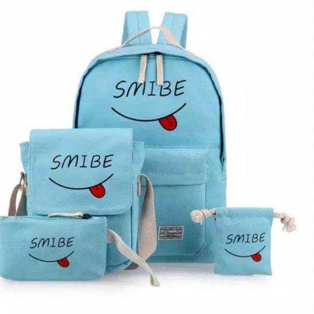 BACKPACK SMIBE SET 4IN1 KUCING/TAS ANAK/TAS SEKOLAH/TAS BERANAK/TAS PROMO TERMURAH IMPORT KEKINIAN