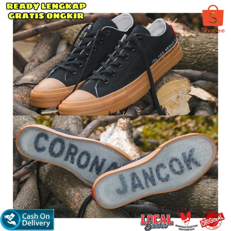 TPS LOW TRUE NORMAL CORONA JANCOK BLACK GUM NOBRANDS FOOTWEAR CORONA JANCOK LOW BLACK GUM ORIGINAL