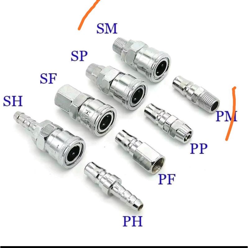 nepel selang set /coupler selang / sambungan selang set isi 2pc (PM20, dan SM20)