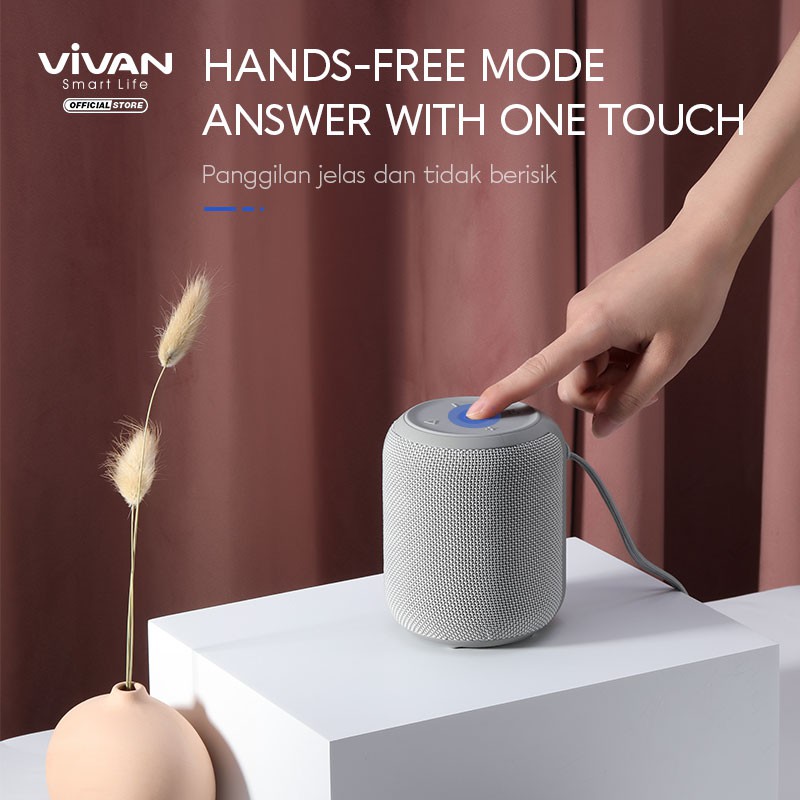 Speaker Bluetooth VIVAN VS12 Wireless Audio Portable Mega Bass Waterproof IPX6 Hi-Fi AUX TWS Bluetooth 5.0 Original Surround Sound 360° Garansi Resmi 1 Tahun-7
