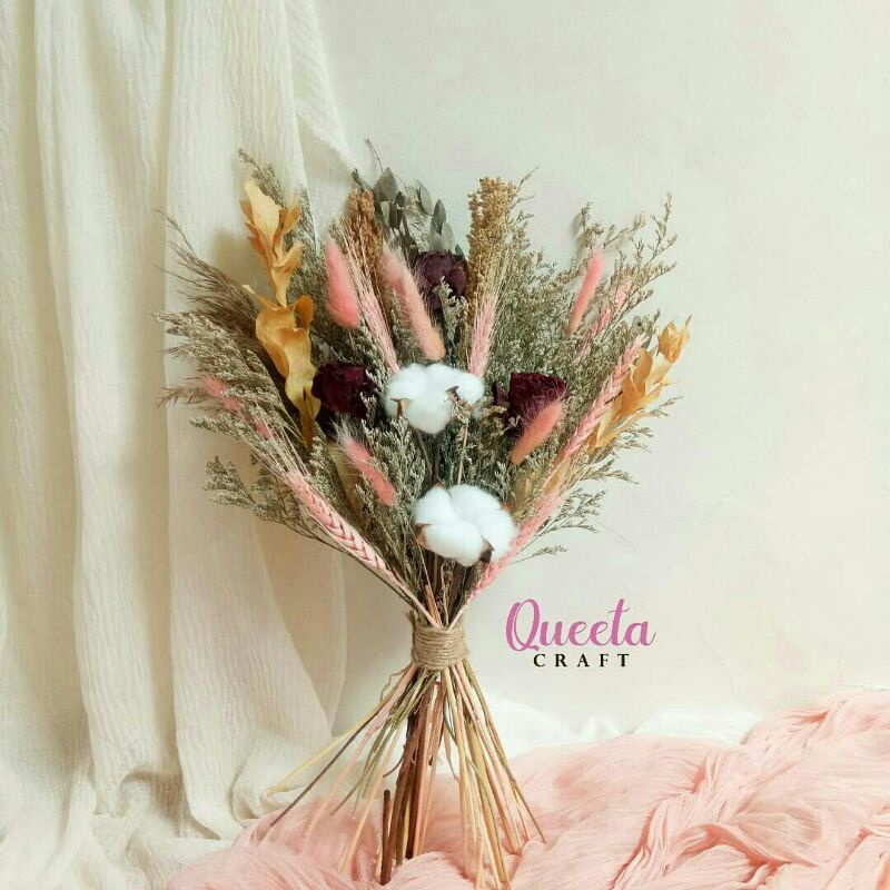 Buket Bunga Kering/Buket prewedding/buket wedding/dried flower bouquet