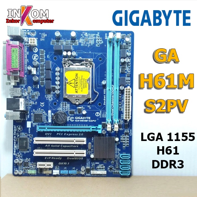 Mainboard Motherboard Mobo Intel LGA 1155 H61 Onboard Gigabyte