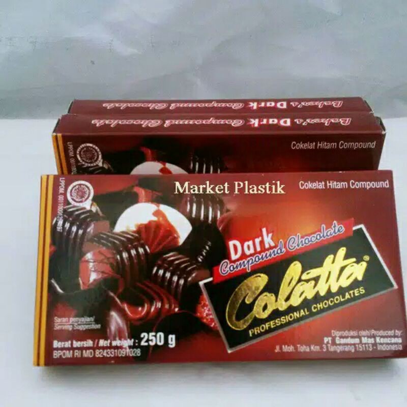 

Dark Colatta-Cokelat Hitam-Coklat Coumpound Colatta Dark 250gram