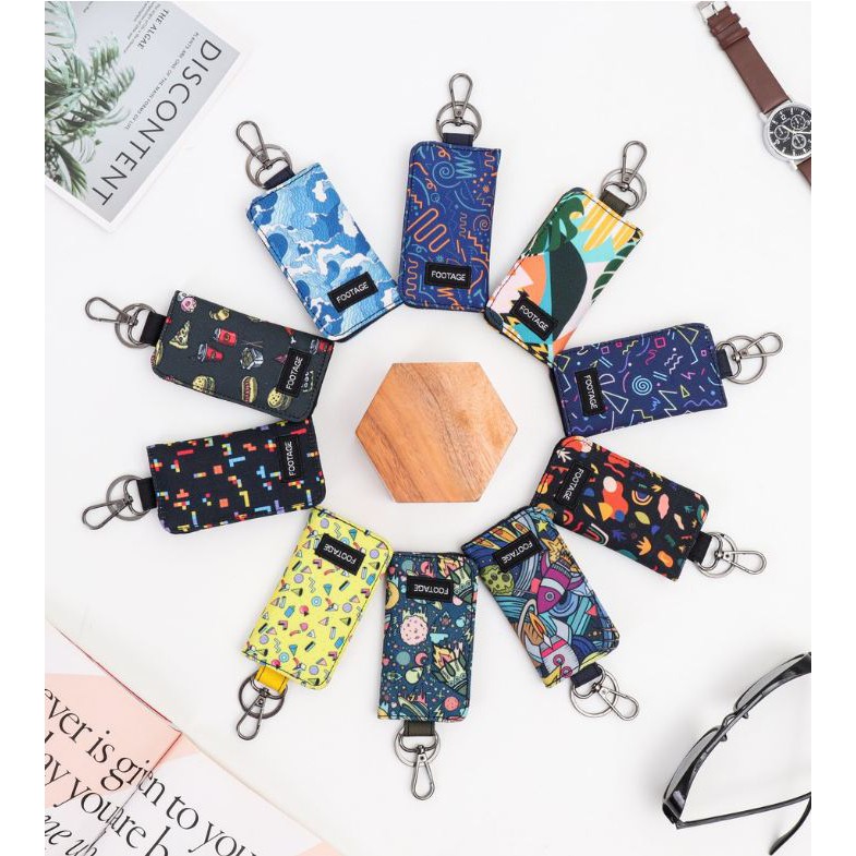 Dompet STNK E-TOLL SIM Mobil Motor Gantungan Kunci Motif Premium Footage GK-02 Motif