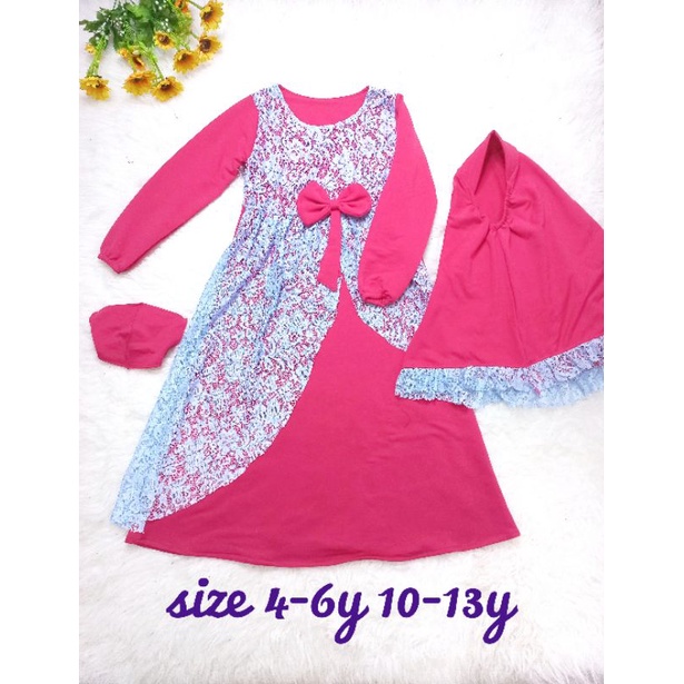 Gamis Anak Perempuan Brokat Victoria