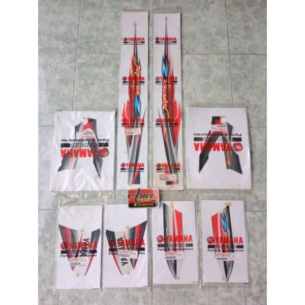 striping stiker jupiter z hitam putih 2005