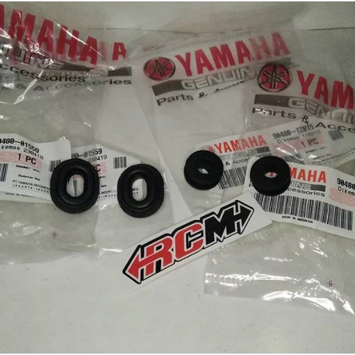 KARET GROMMET BODI DI BODY TUTUP AKI RXKING RX KING ORI ORIGINAL YAMAHA YGP ASLI HARGA SDH 4 PCS