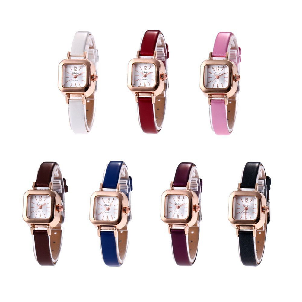 Jam Tangan Wanita Murah Fashion Casual Quartz Analog Women Leather Watch