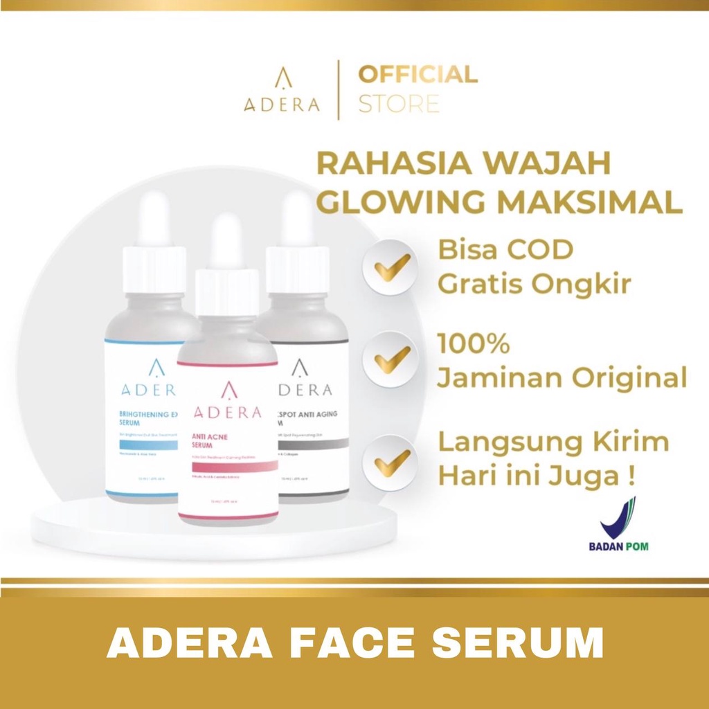 Adera Serum Wajah Glowing Flek Hitam Serum Adera Original BPOM Serum Wajah 1 Paket Adera Darkspot An
