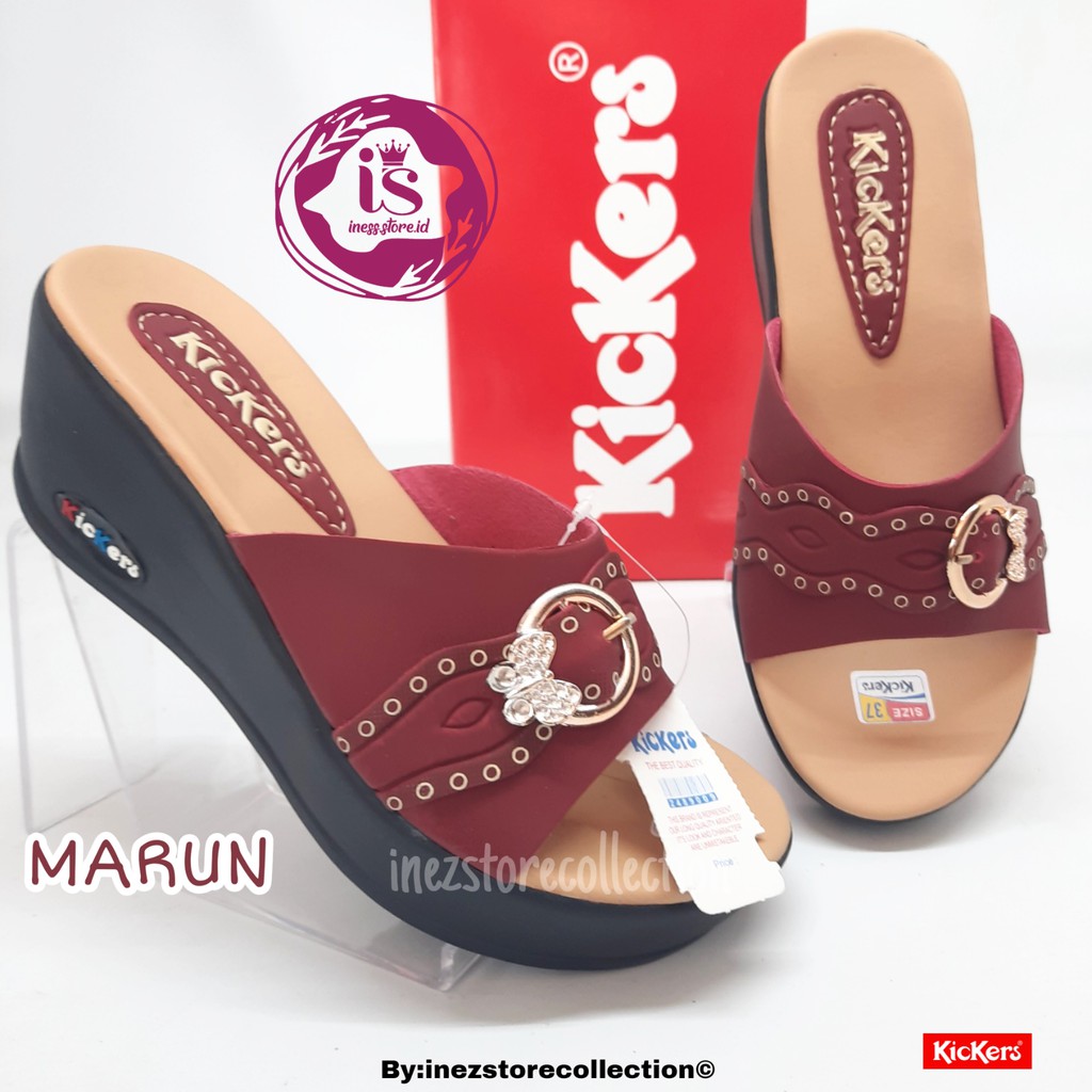 SANDAL WEDGES WANITA TERBARU KICKERS KODE CB-01 MURAH GROSIR