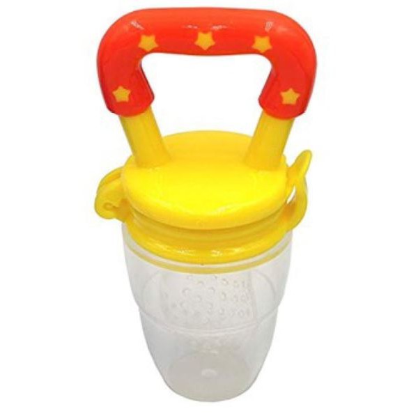 Empeng Buah Newborn Food Feeder Dot Silikon Teether Nipple Baby Accessories Mainan Bayi Dot Jeruk-Empeng Buah - Kuning