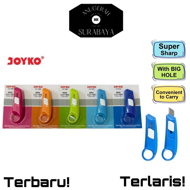 

Mini Cutter Joyko CU - 506 / Cuter / Pemotong Kertas / Cutter Kecil