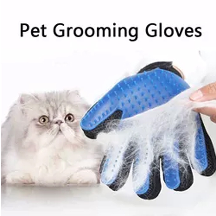 Penghilang Bulu Kucing Anjing Sarung Tangan Sisir Kucing Bulu Rontok Grooming Hewan Pet Glove