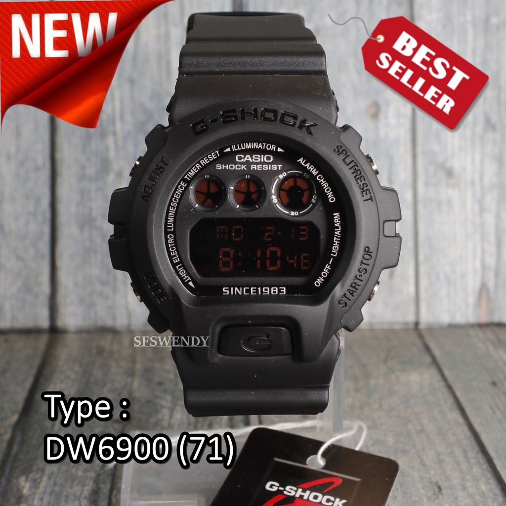 PRODUK TERLARIS !!! Jam tangan digital pria &amp; anak anak G Shock DW-6900 Hitam Army anti air sporty