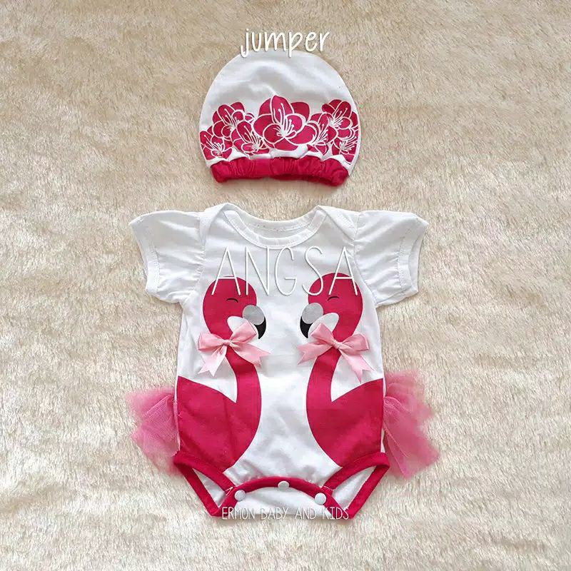 Jumper Bayi Flaminggo/ Jumper Bayi Murah Karakter Angsa