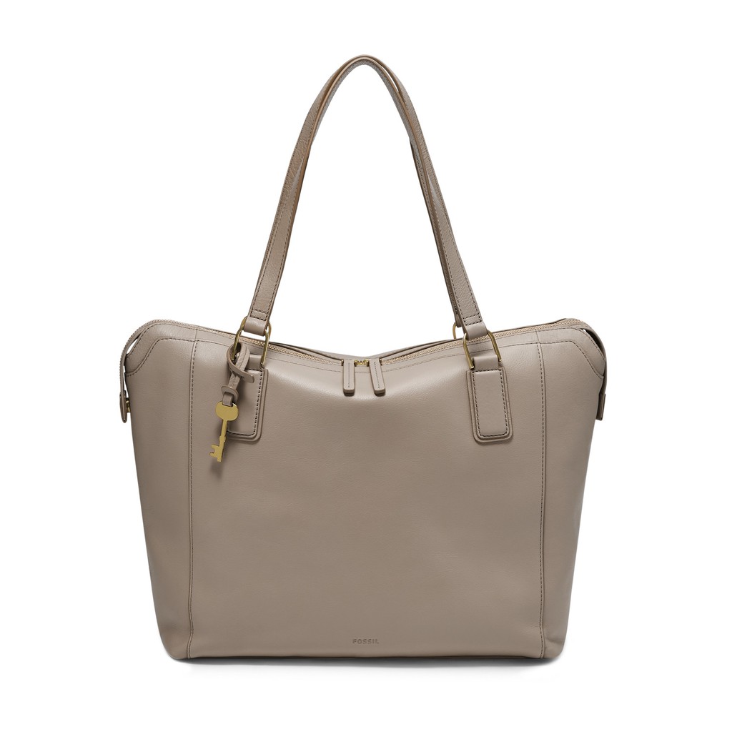 Fossil Jacqueline Leather Tote Graystone [ZB1502-788]