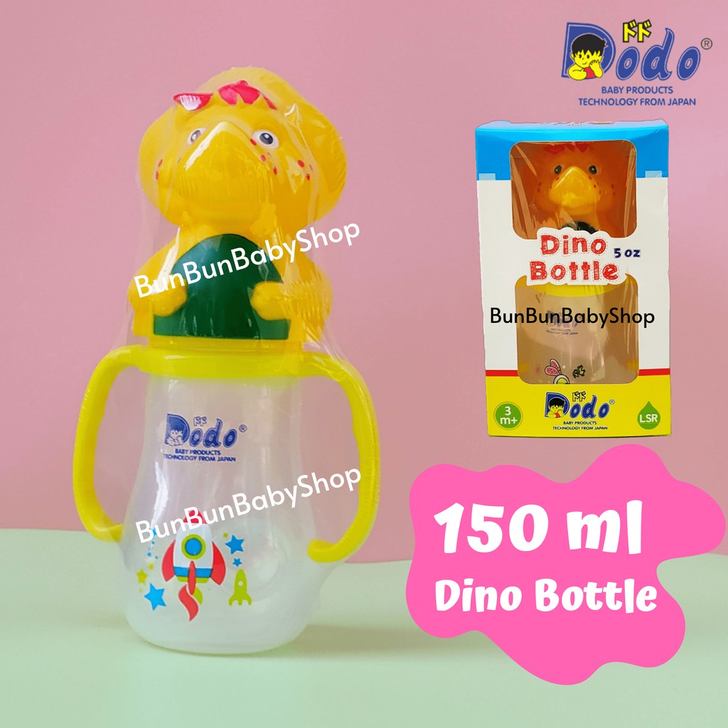 150 ML Botol Susu DODO Perlengkapan Bayi Baru Lahir Karakter DINO Lucu Perlatan Makan Baby Newborn