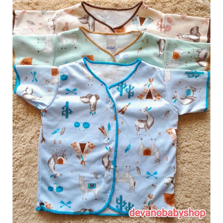 6PCS BAJU BAYI LENGAN PENDEK FULL PRINT JAY JAY-BAJU BAYI LENGAN PENDEK HALUS