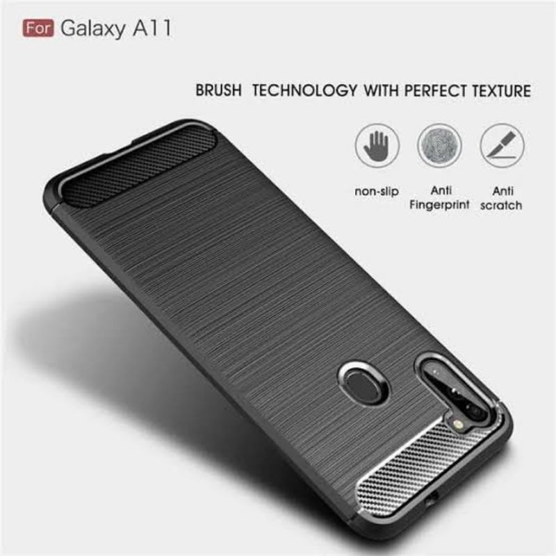 Case Samsung A11 Fiber Carbon Ultimatte Premium Quality