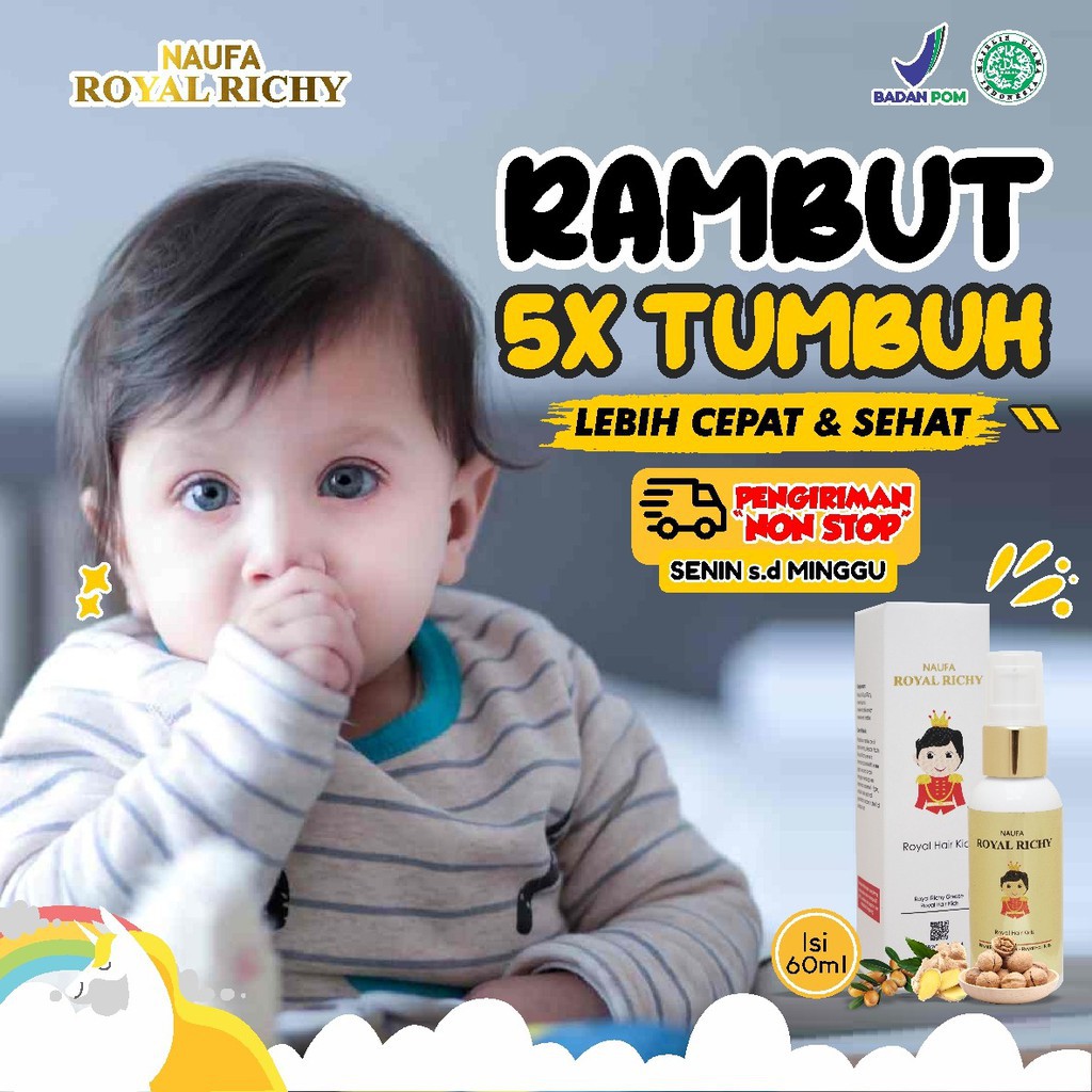 RICHIE RICH ROYAL RICHY Vitamin Penumbuh Rambut Anak Bayi Minyak Kemiri ...