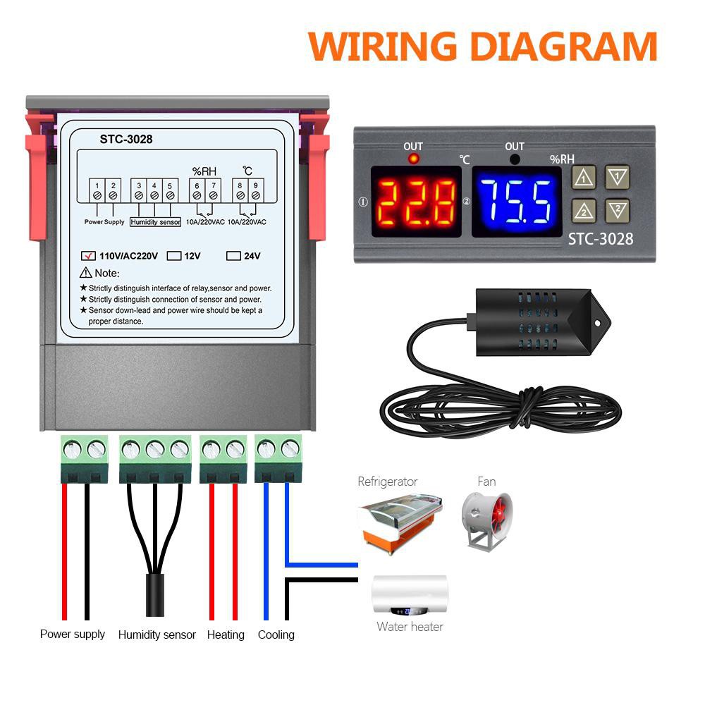 [BAYAR DI TEMPAT] STC-3028 Thermostat Humidity Controller AC220V 10A MESIN PENETAS TELUR