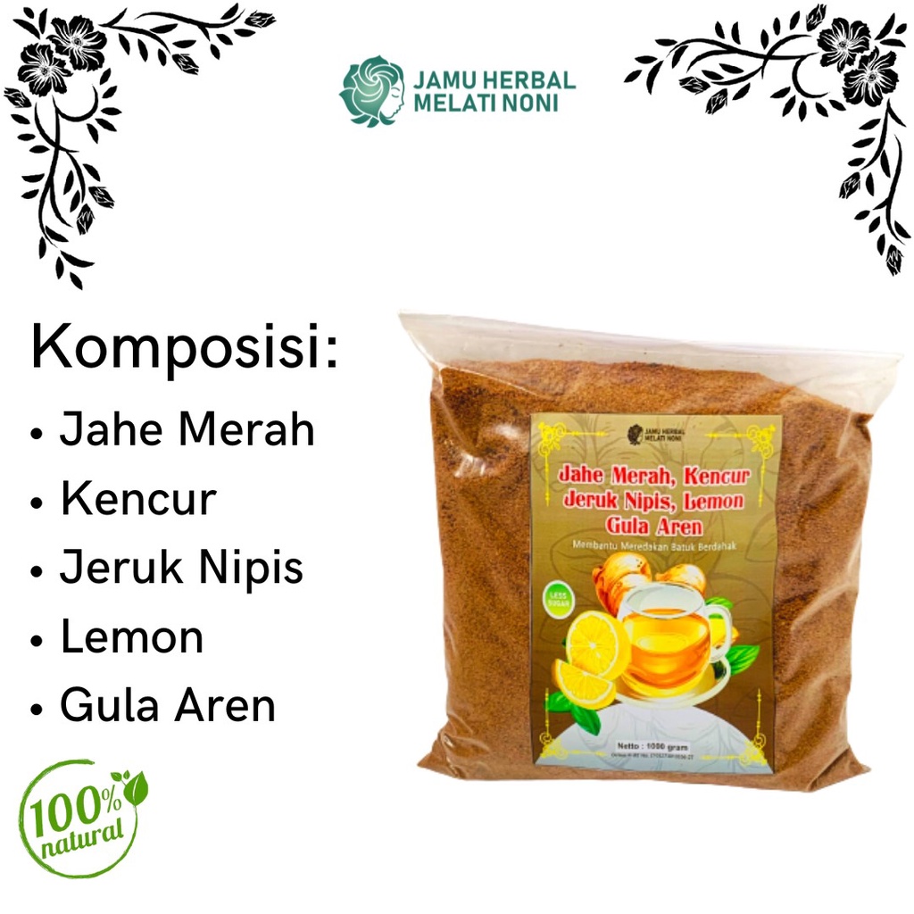 

RB22 Jahe Merah Temulawak Kunyit Asam Kayu Manis Bubuk Murni 1 Kg Gula Aren Herbal Original Melati