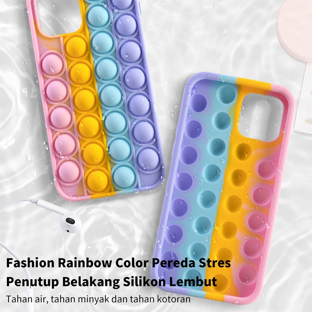 Phone Cover Silicone Bubble Fidget Pop Case Vivo Y12 Y15 Y3S Y20i Y50 Y93 Y97 Y11S U10 U1X IQOO V11P