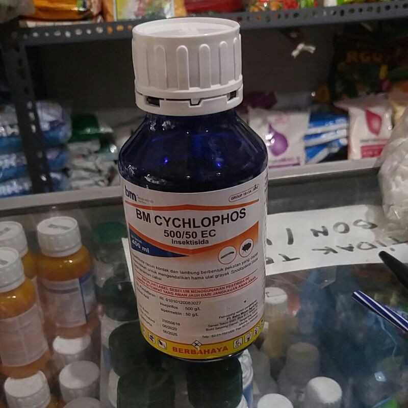 Insektisida Ulat Grayak BM Cychlophos 500/50 EC 400 ml