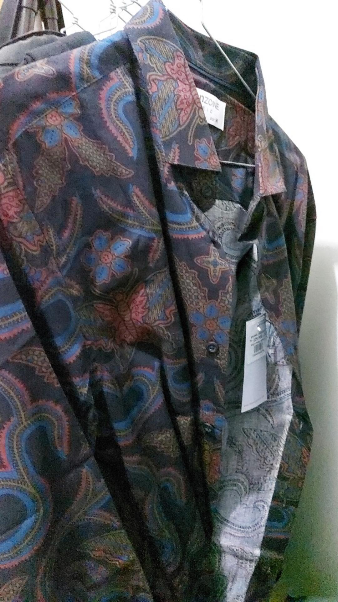 Manzone Kemeja Batik Pria Lengan Panjang  Binawa 2-bestbuy-black