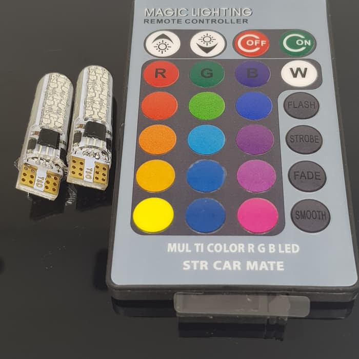 Lampu Senja T10 Remote / Lampu Led T10 Remote RGB / Remot Led T10